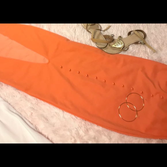 SHEIN Orange Maxi Dress - Picture 2 of 10